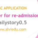 Application for re-admission.